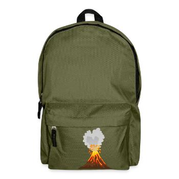 Volcano, lava, ash, magma, geologist, vulcano - Backpack - olive green - Front