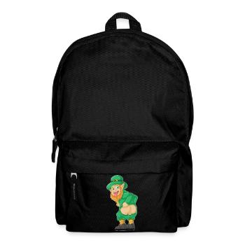 Chemise drôle de leprechaun – Te de la Saint-Patrick - Sac à dos - noir - Devant