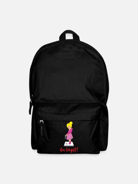 Du lügst Waage lustiges Motiv Mädchen Geschenkidee - Rucksack - Schwarz