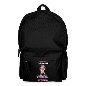Trauzeugin - Rucksack - Schwarz - Vorne