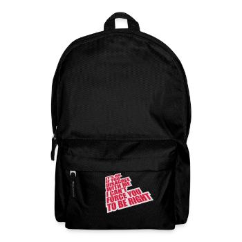 you disagree with me - Backpack - black - Front