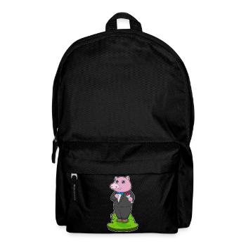 Schwein Bräutigam Anzug Hochzeit - Rucksack - Schwarz - Vorne