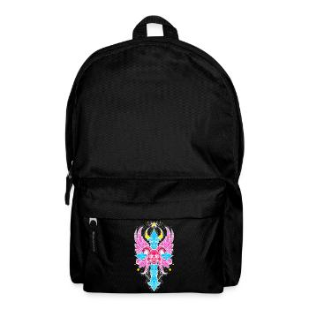 Kreuz Flügel Totenkopf - Rucksack - Schwarz - Vorne
