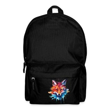 Aquarell Fuchs, Fuchs - Rucksack - Schwarz - Vorne