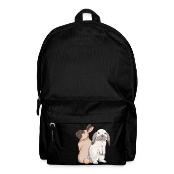 Cute rabbit design for bunny owners - Backpack - black - Front