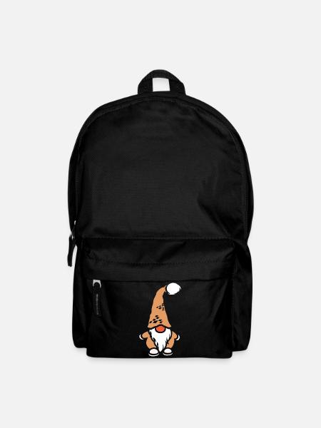 wichtel weihnachten xmas süß comic rote Nase icon - Rucksack - Schwarz