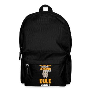 Eulen - Rucksack - Schwarz - Vorne
