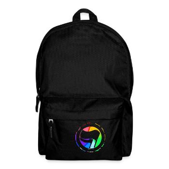 Drapeau antifa arc-en-ciel - Sac à dos - noir - Devant