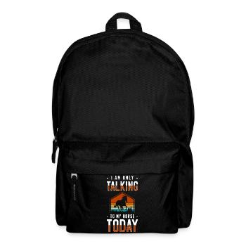 Reiten Sport Reiterhof Pony - Rucksack - Schwarz - Vorne
