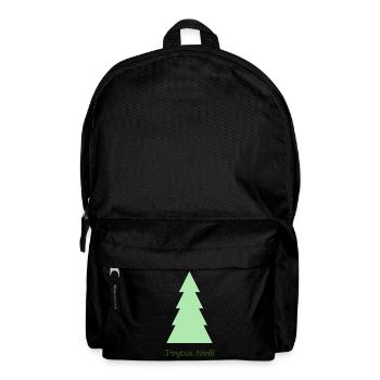 TANNE. WEIHNACHTEN. FROHE WEIHNACHTEN. ALLES GUTE ZUM NEUEN JAHR - Rucksack - Schwarz - Vorne