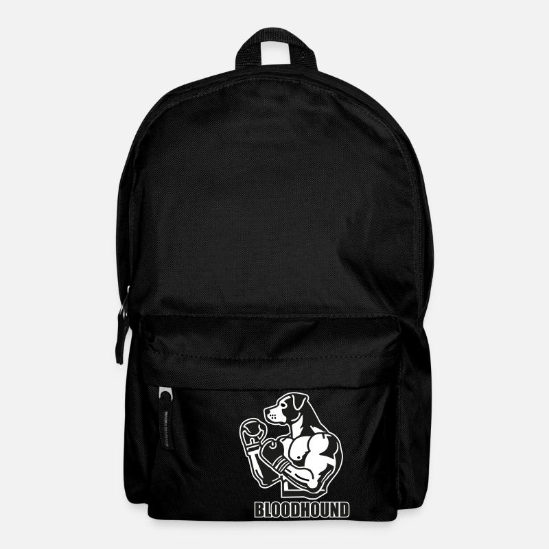 Fighter Dog with boxing gloves - Bloodhound design - Backpack - black