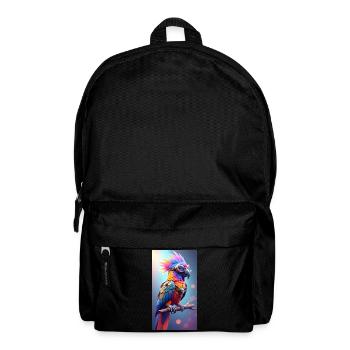 Colorful Steampunk Parrot - Backpack - black - Front
