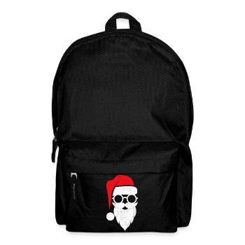 Weihnachtsmann Santa mit Brille - Rucksack - Schwarz - Vorne