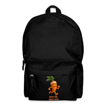 Karotte Läufer Snack Möhre Karikatur  - Rucksack - Schwarz - Vorne