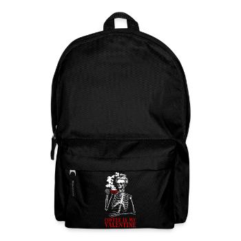 Coffee Is My Valentine's Day – Skeleton Coffee for F - Backpack - black - Front