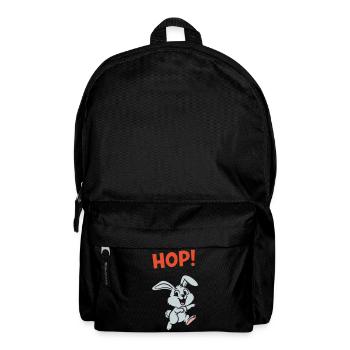 HOP ! Vecteur d’action comique Bunny Jumping - Sac à dos - noir - Devant