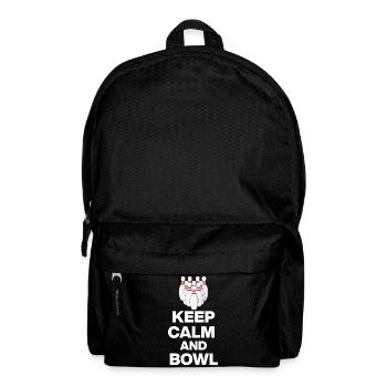 KEEP CALM AND BOWL, STRIKE MEISTER! PIN SNIPER - Rucksack - Schwarz - Vorne