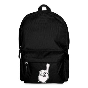 Fan Hand Zeigefinger Icon - Rucksack - Schwarz - Vorne