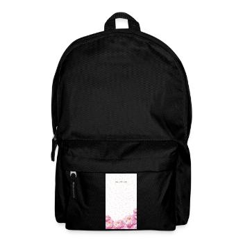 Bouquet de fleurs aquarelles roses - Sac à dos - noir - Devant