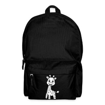 Giraffe Silhouette Kids Safari Motif - Backpack - black - Front