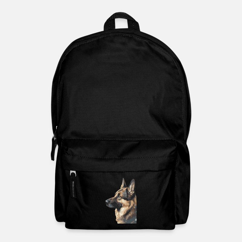 Deutscher Schäferhund Wasserfarben - Rucksack - Schwarz