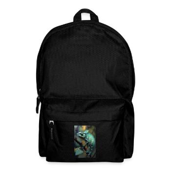 chameleon gecko lizard reptile amphibian - Backpack - black - Front