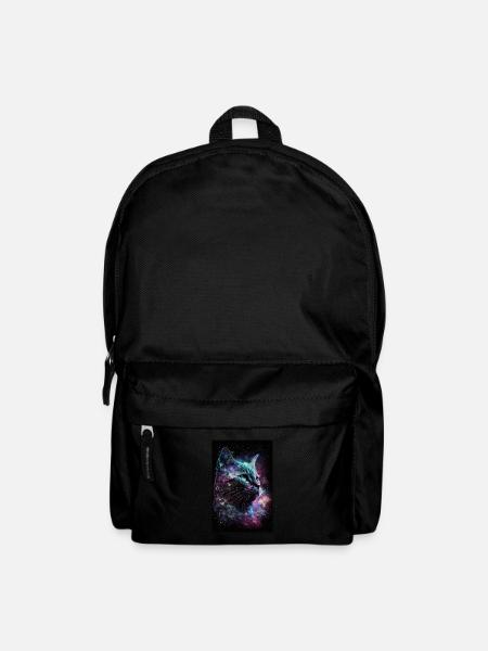 Katze Galaxy Weltall Weltraum sterne - Rucksack - Schwarz