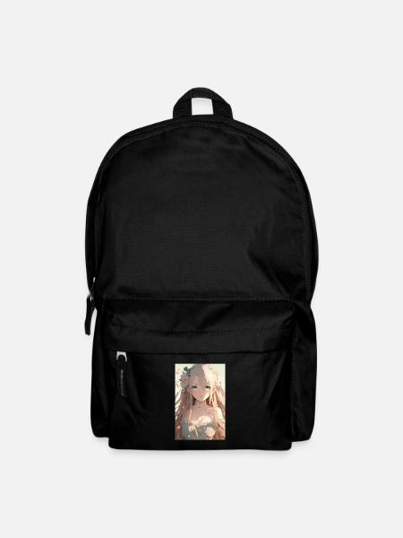 Anime Girl Anime Girl Waifu Otaku Beautiful - Backpack - black