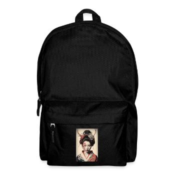 Geisha Portrait Japanese Kimono Traditional - Backpack - black - Front