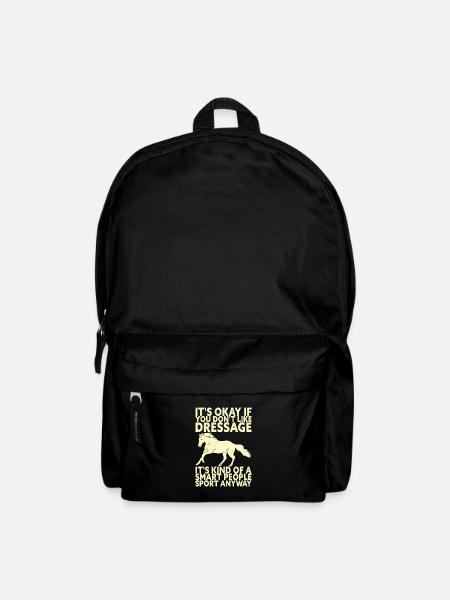 Funny Dressage Horse Riding - Rucksack - Schwarz