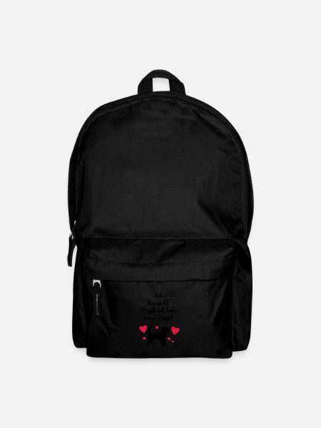 Ich bin nicht Single ich habe einen Hund! - Rucksack - Schwarz