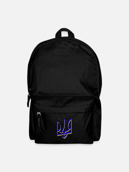 Ukraine Wappen Dreizack Gerfalke Trident Band V1 - Rucksack - Schwarz