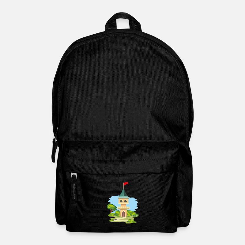 Cartoonish castle - Backpack - black