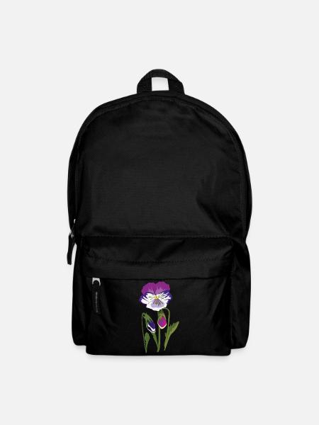 Violet Flower - Backpack - black