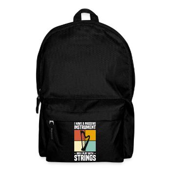 Harfenspieler - Rucksack - Schwarz - Vorne