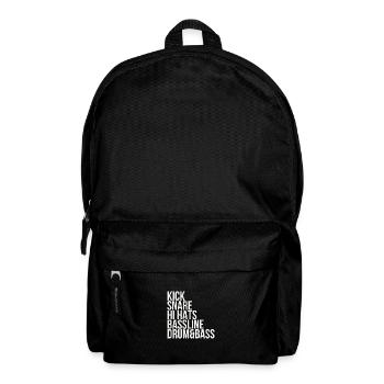 Kick+Snare+Hi Hats+Bassline=Drum&Bass - Backpack - black - Front
