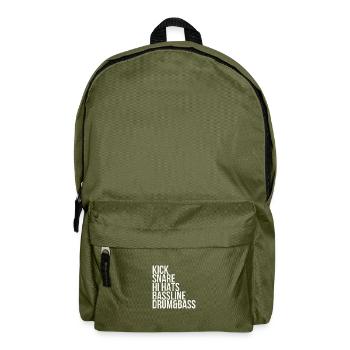 Kick+Snare+Hi Hats+Bassline=Drum&Bass - Backpack - olive green - Front