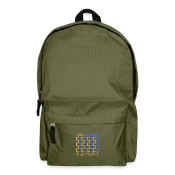 MANDOMBE design combined with Ankh cross - Backpack - olive green - Front