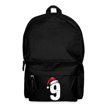 9 Zahl Weihnachten - Rucksack - Schwarz - Vorne