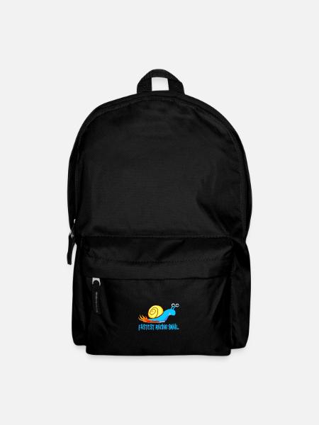 Schnelle Rennschnecke, laufende Schnecke - Rucksack - Schwarz