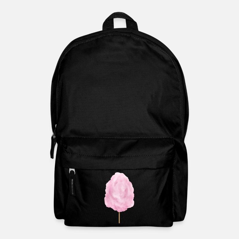 Rosa Zuckerwatte Süßigkeit auf dem Rummel - Rucksack - Schwarz