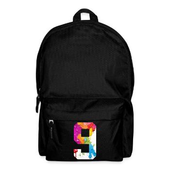 COLORED NUMBER 9 COLORFUL 9TH BIRTHDAY - Backpack - black - Front