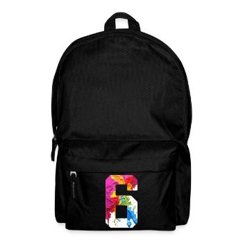 FARBIG NUMMER 6 BUNT 6. GEBURTSTAG - Rucksack - Schwarz - Vorne