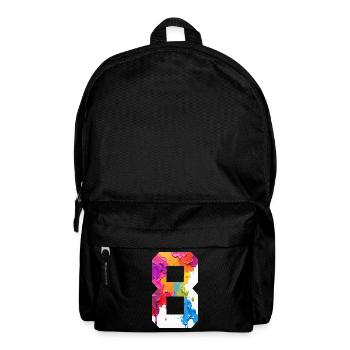 FARBIG NUMMER 8 BUNT 8. GEBURTSTAG - Rucksack - Schwarz - Vorne