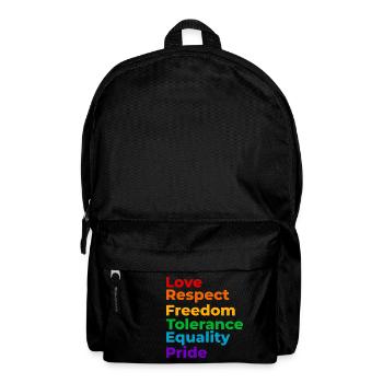 Love Respect Tolerance - Backpack - black - Front