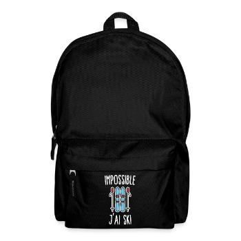 Impossible j'ai ski - Sac à dos - noir - Devant