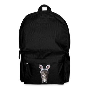 Chat avec oreilles de lapin - Sac à dos - noir - Devant