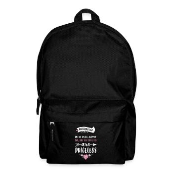 Motherhood is a full-time job, b... - Rucksack - Schwarz - Vorne