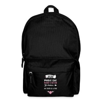 Moms make the world a better pla... - Rucksack - Schwarz - Vorne