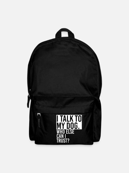 Rede mit Hund - Rucksack - Schwarz